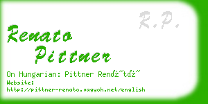 renato pittner business card